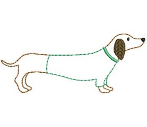 Stickdatei - Dackel Appli